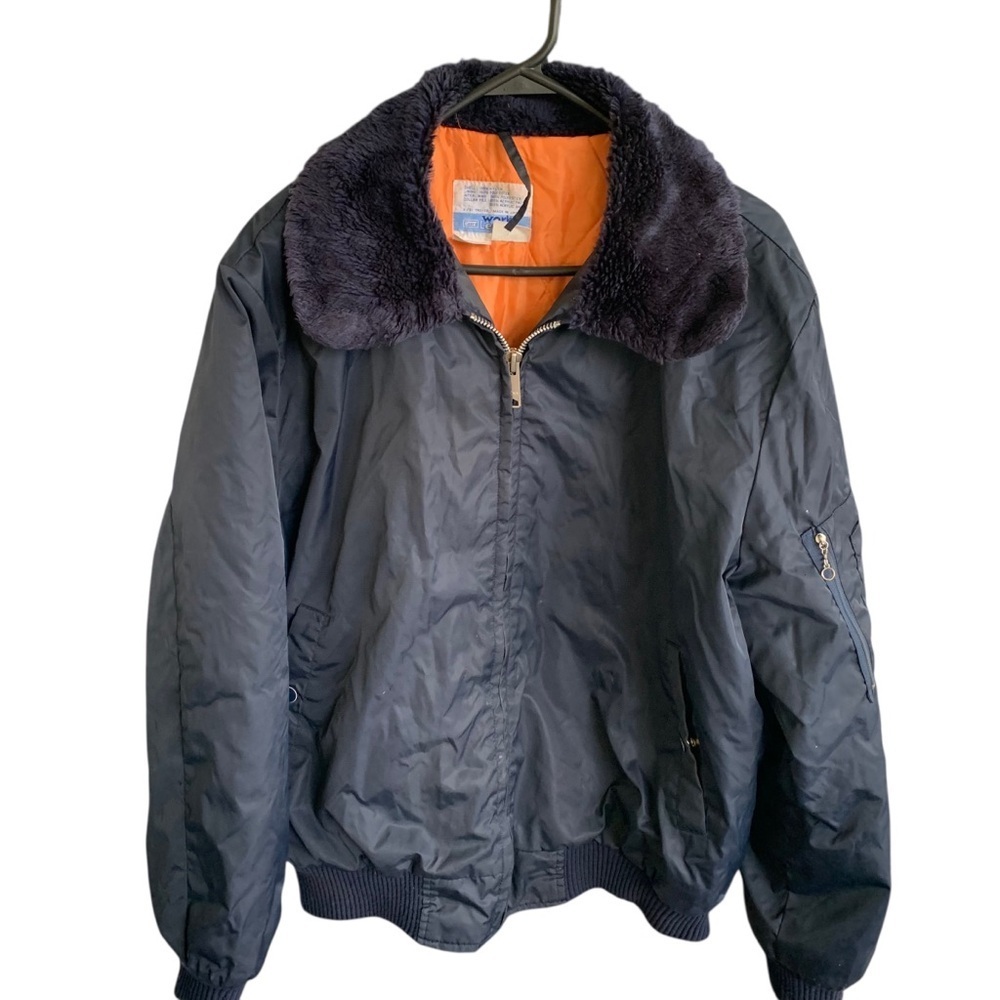 Vintage 70s Sears Work Leisure Bomber Jacket Flight Coat Size XL Workwear